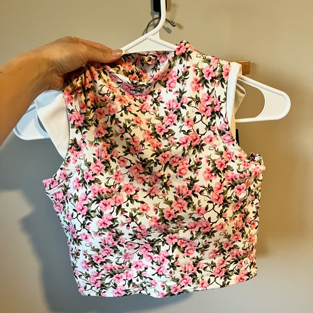 NWT FLAWED ASTORIA Pink and White Sleeveless Top and Shorts SET #6 - Picture 2 of 5